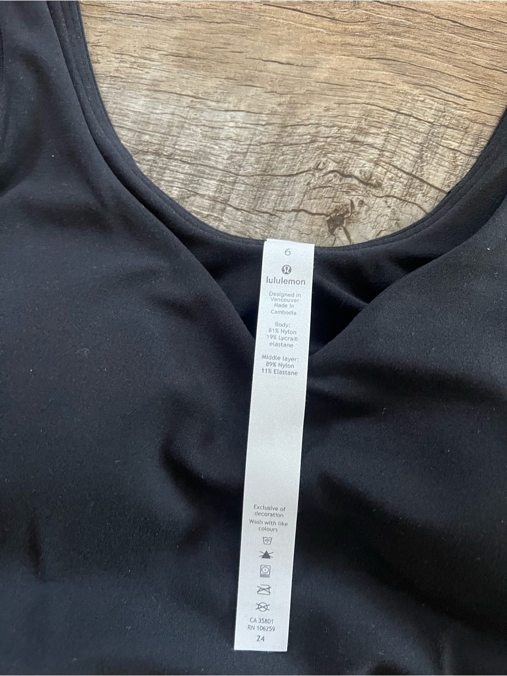 Lululemon align black tank top size 6 - Picture 5 of 7